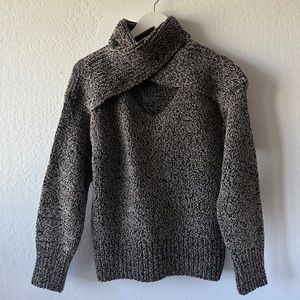 Zara cross neck peephole sweater